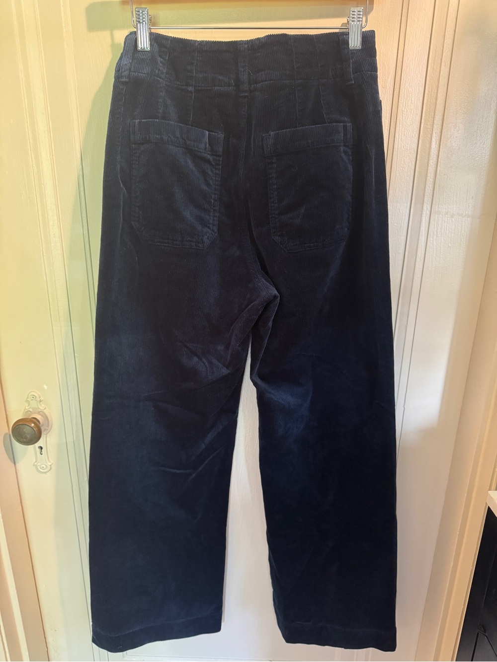 Maeve the Colette Wide-Leg Corduroy Pants in Navy Blue Sz 28 - Picture 6 of 6